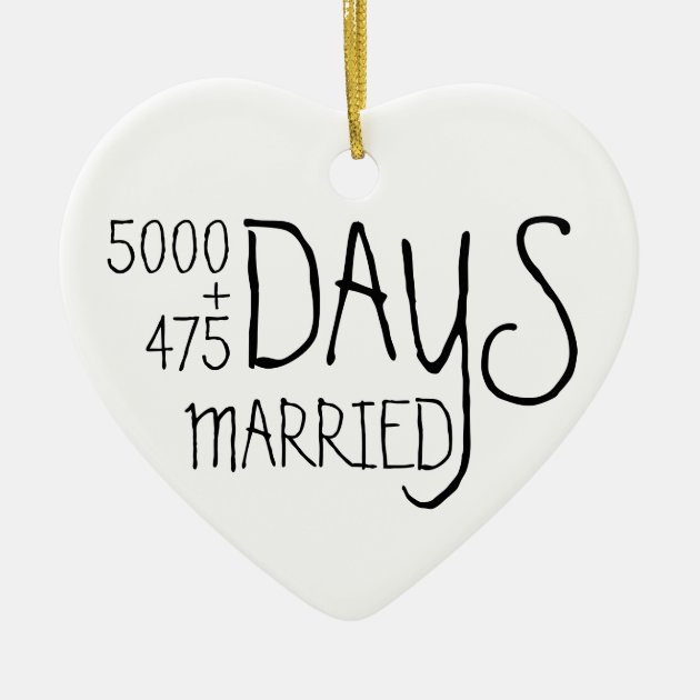 Fifteenth married years 15th anniversary weds ceramic ornament