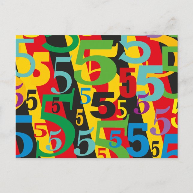 Fifth, 55th or 50th Birthday or Anniversary #5 Postcard (Front)