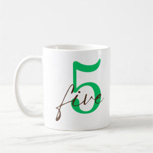 Fifth 5 Year Anniversary with Personalization Coffee Mug