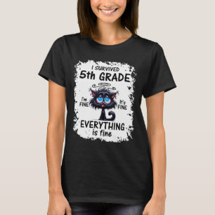 Fifth 5th Grade Grad 2025 I Survived 5th Grade T-Shirt