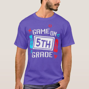 Fifth 5th Grade Level Unlocked Video  Back To Scho T-Shirt