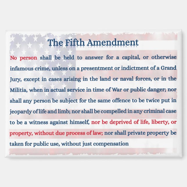 Fifth Amendment Magnet (Front)