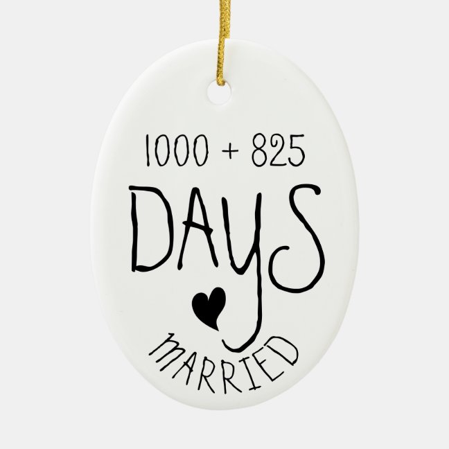 Fifth Anniversary 5th married years wedding love Ceramic Ornament