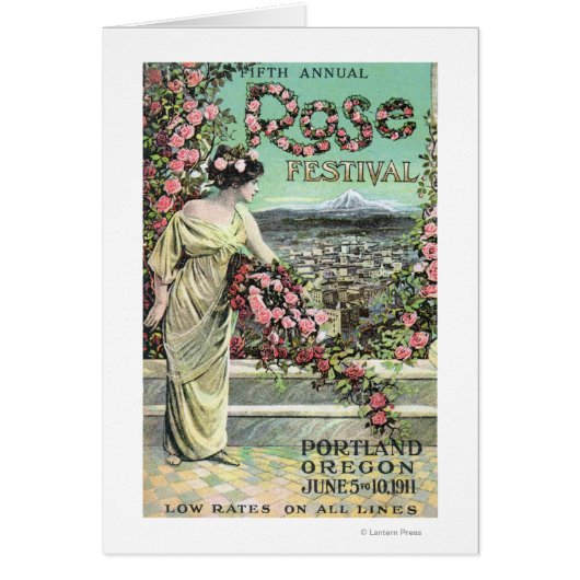 Fifth Annual Rose Festival Advertisement Cards (Front)