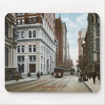 Fifth Ave. And Wood Street Mousepad by vintageamerican at Zazzle