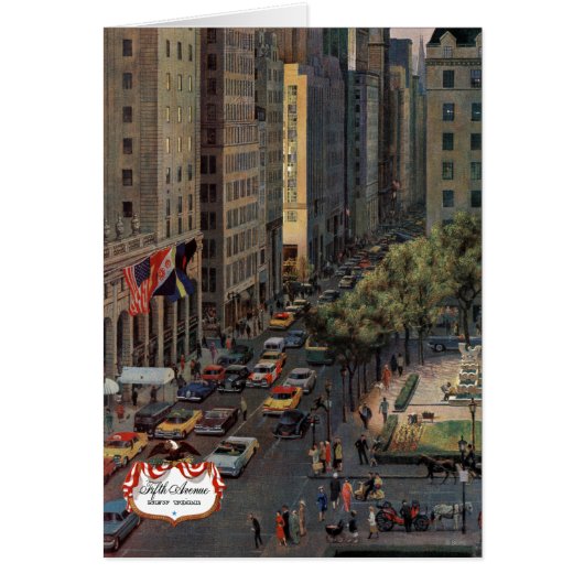 Fifth Avenue by John Falter Cards (Front)