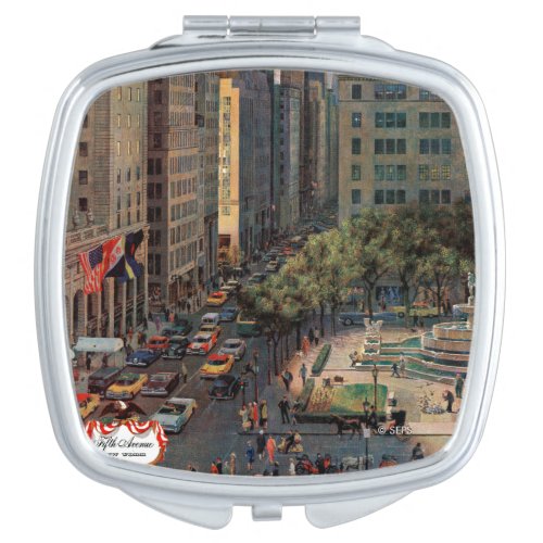 Fifth Avenue by John Falter Compact Mirror