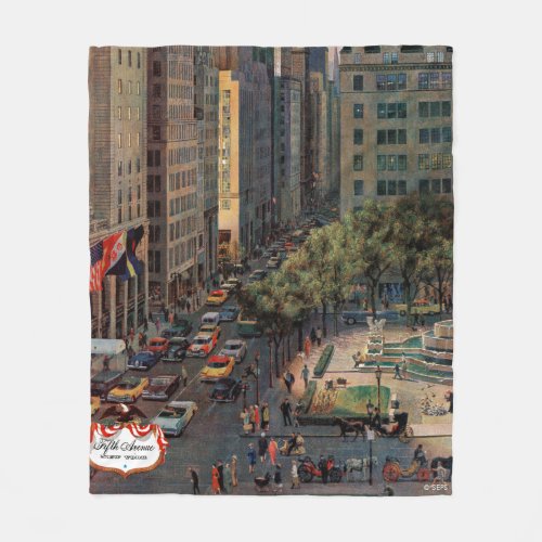 Fifth Avenue by John Falter Fleece Blanket