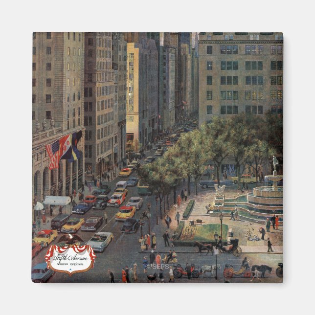 Fifth Avenue by John Falter Magnet (Front)