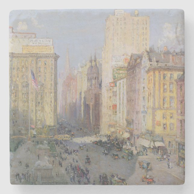 Fifth Avenue, New York, 1913 Stone Coaster (Front)