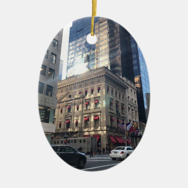 Fifth Avenue New York City NYC Department Store Ceramic Ornament (Front)