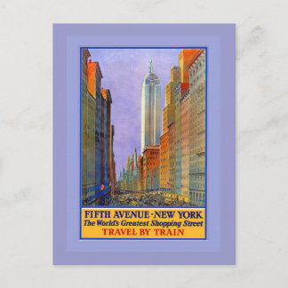 Fifth Avenue New York Worlds Greatest Shopping St. Postcard