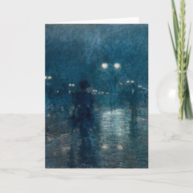 Fifth Avenue Nocturne | Childe Hassam Card (Front)