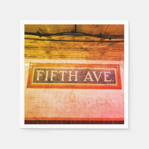 Fifth Avenue Tile Sign - New York City Napkins
