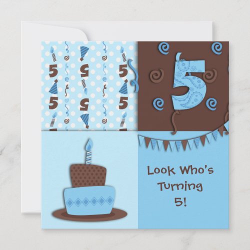 Fifth Birthday : Boy : Invitation