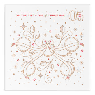 Fifth Day of Christmas 12x12 Acrylic Print