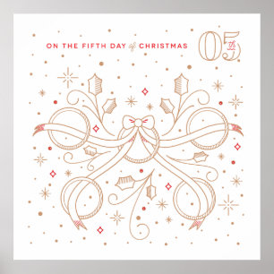 Fifth Day of Christmas Poster 24x24