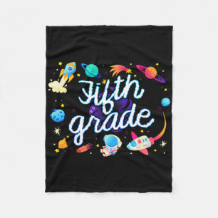 Fifth Grade Astronaut Planets Space Ck To School K Fleece Blanket