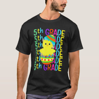 Fifth Grade Chicken Crack The Eggs Easter Day Boy  T-Shirt