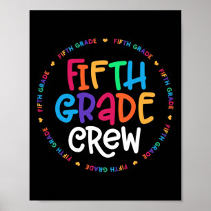 Fifth Grade Crew 5th Grade Back To School Teacher Poster