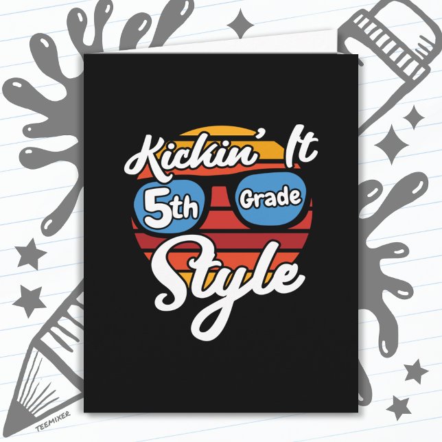Fifth Grade First Day 5th Grade Back To School Card (Creator Uploaded)