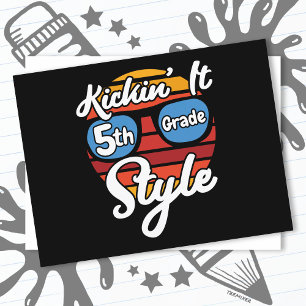 Fifth Grade First Day 5th Grade Back To School Postcard