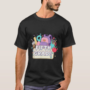 Fifth Grade Floral Back To School 5th Graders Girl T-Shirt