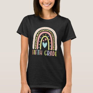 Fifth Grade Rainbow Leopard Girls Teacher Team 5th T-Shirt