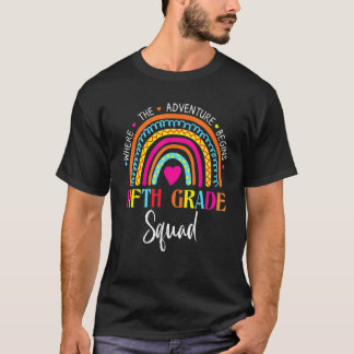 Fifth Grade Rainbow Teacher Student Kid Team 5th G T-Shirt