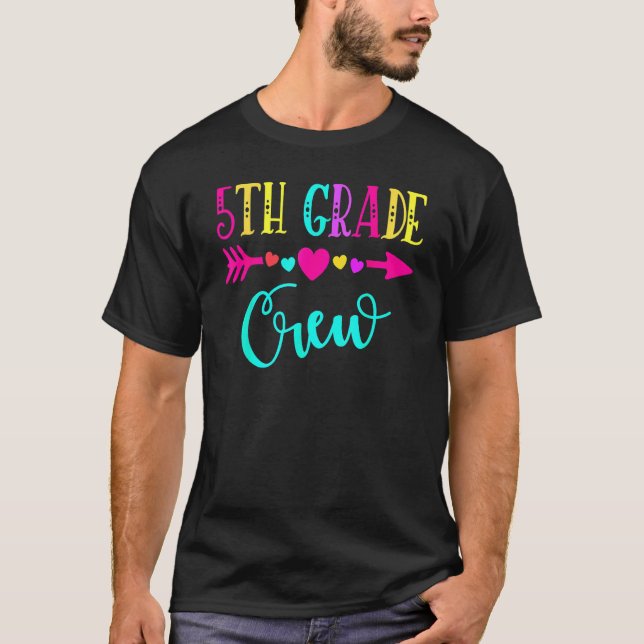 Fifth Grade Teacher  Back To School 5th Grade Crew T-Shirt (Front)