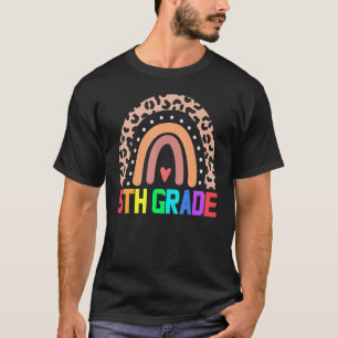 Fifth Grade Teacher Leopard Rainbow 5th Grade Teac T-Shirt