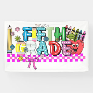 Fifth Grade typography school Banner