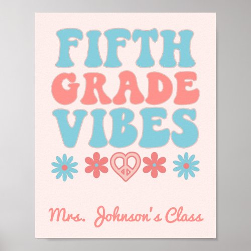 Fifth Grade Vibes _ Retro Back To School Poster
