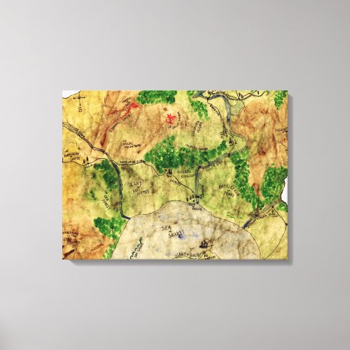 Fifth Map of the Forgotten Realm Canvas Print