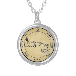 Fifth Pentacle of the Moon Silver Plated Necklace