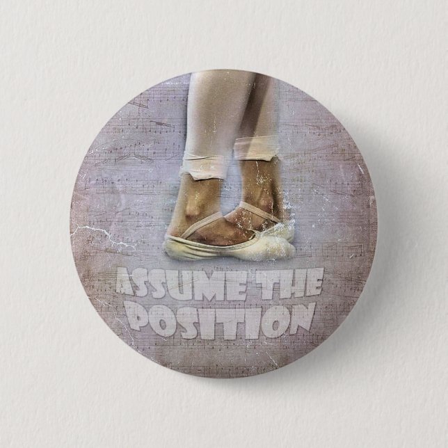 Fifth Position in Ballet Pinback Button (Front)