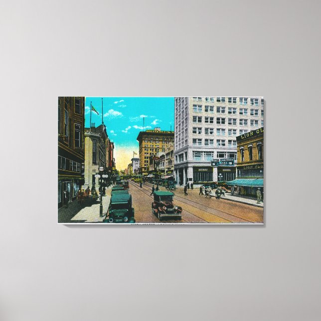 Fifth Street Looking North, San Diego Canvas Print (Front)