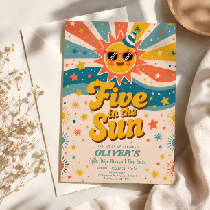 Fifth Trip Around The Sun 5th Birthday Invitation