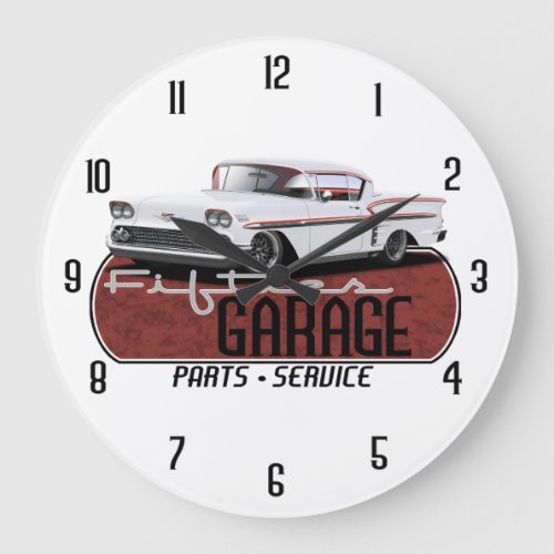 Fifties Garage Large Clock