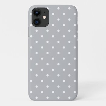 Fifties Gray Polka Dot Iphone  Plus And Pro Case by ipad_n_iphone_cases at Zazzle