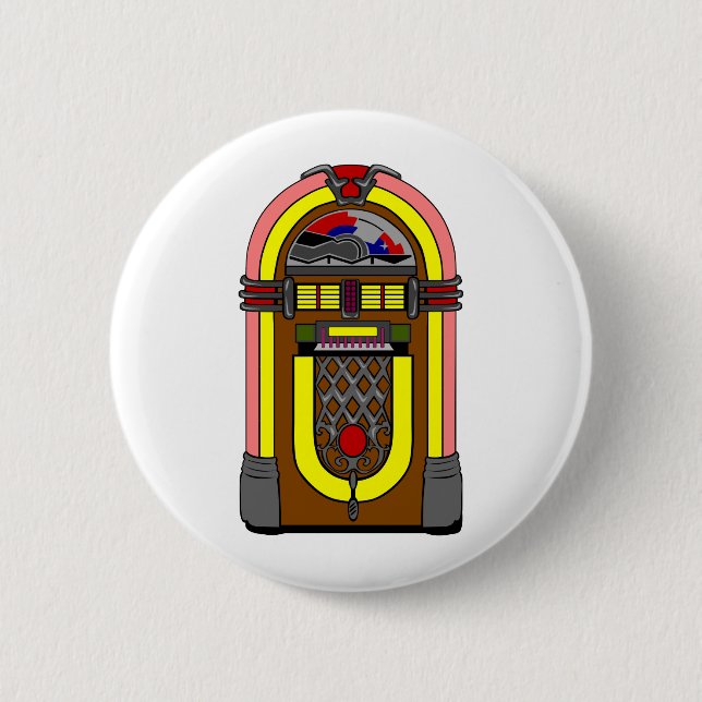 Fifties Jukebox Pinback Button (Front)