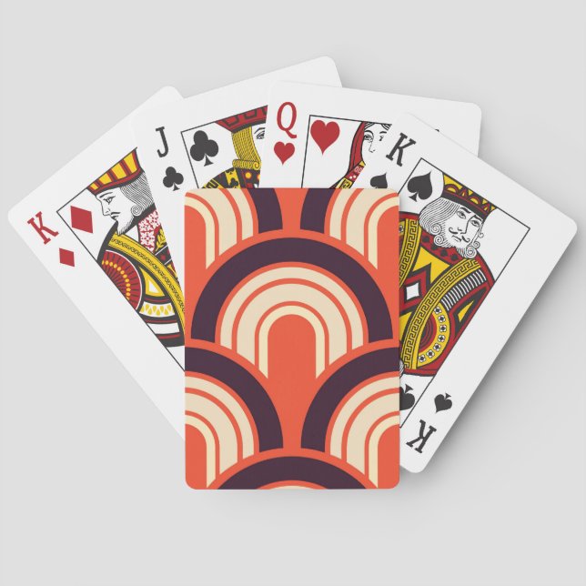 Fifties Retro Abstract Poker Cards (Back)