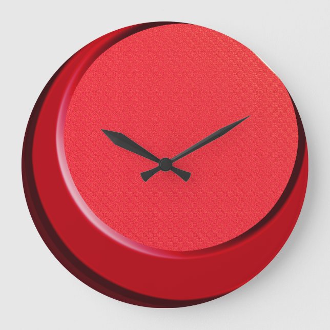 Fifties Retro Modern Red Wall Clock (Front)
