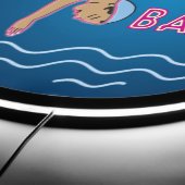 Fifties Retro Neon Look Bikini Swimmer Dive Bar LED Sign (Edge)