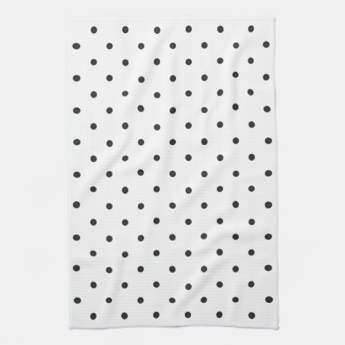 Fifties Style Black and White Polka Dot Kitchen Towel