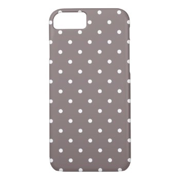 Fifties Style Driftwood Polka Dot Iphone 7 Case by ipad_n_iphone_cases at Zazzle
