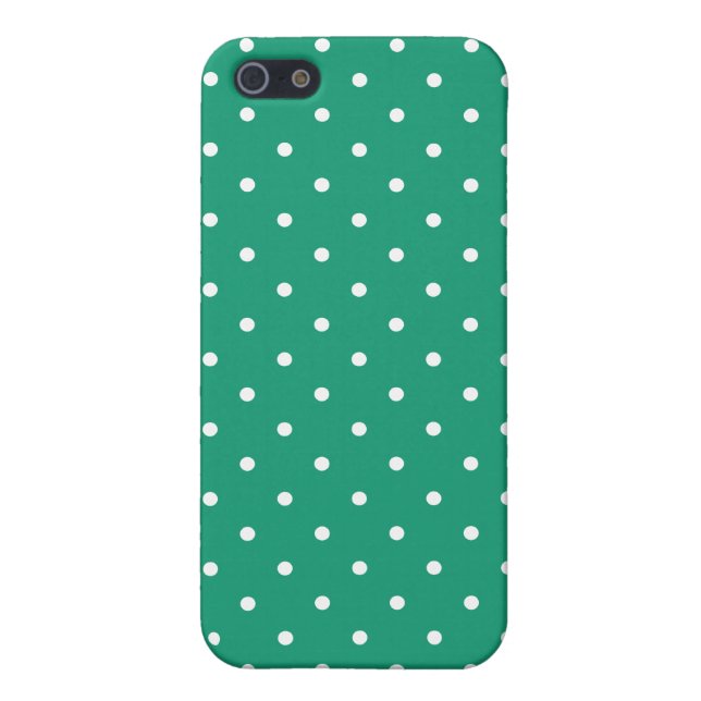 Fifties Style Emerald Green Polka Dot iPhone5 Case (Back)