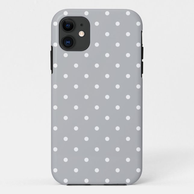 Fifties Style Gray Polka Dot iPhone 5/5S Case (Back)