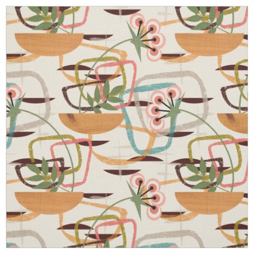Fifties Style | Mid Century Modern Plants Fabric