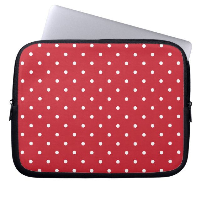 Fifties Style Red Polka Dot Laptop/iPad 2 Case (Front)
